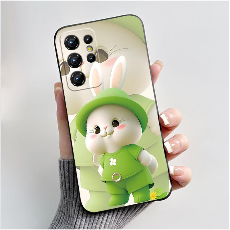 For Oukitel C1 Case Oukitel C1 Pro Cover Luxury Cute Love Rabbit Funny Pattern Black TPU Soft Silicone Protective Phone Case