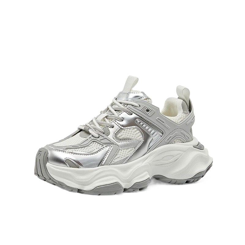 Popular thick-soled heightening dad shoes women's ins tide 2025 spring and autumn new mesh breathable casual sports shoes