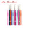 11/22Pcs Lace Crochet Needle Knitting Needles Soft Handle Crochet Hooks Fine Crochet Yarn Sweater Weave Sewing DIY Craft Tools