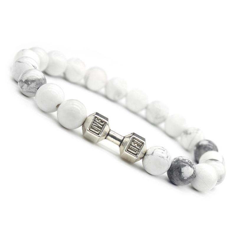 2023 Best-Selling White Turquoise Dumbbell Bracelet