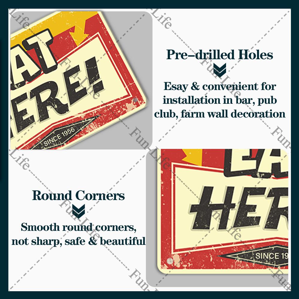 Pizza Dessert Metal Poster Food Tin Sign Plaque Metal Restaurant Vintage Wall Decor for Bar Club Metal Signs 20x30cm