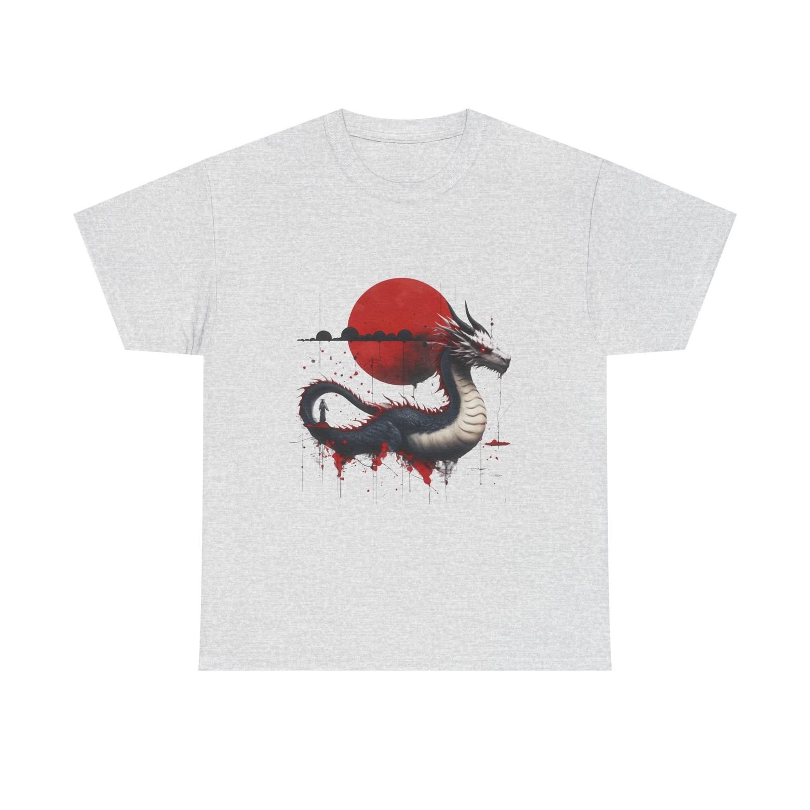 Asian Dragon Graphic Tee Unisex Heavy Cotton T-Shirt Anime Lovers Mythical Beast S