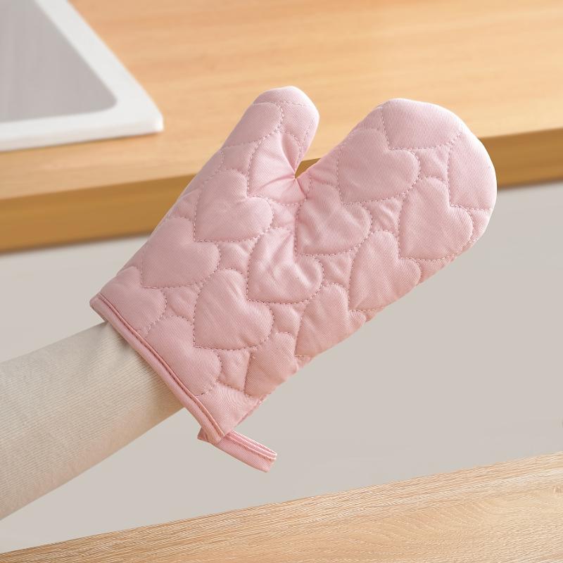 4 Stück Küchen-Topflappen-Set und Ofenhandschuhe, Hitzebeständig, Thermisch, Anti-Hitze, Für heiße Töpfe, Kochen, Backen