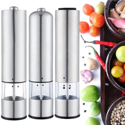 Electric Pepper Grinder Stainless Steel Pepper Mill Durable Easy To Clean Labor-saving Spice Grinder for Home
