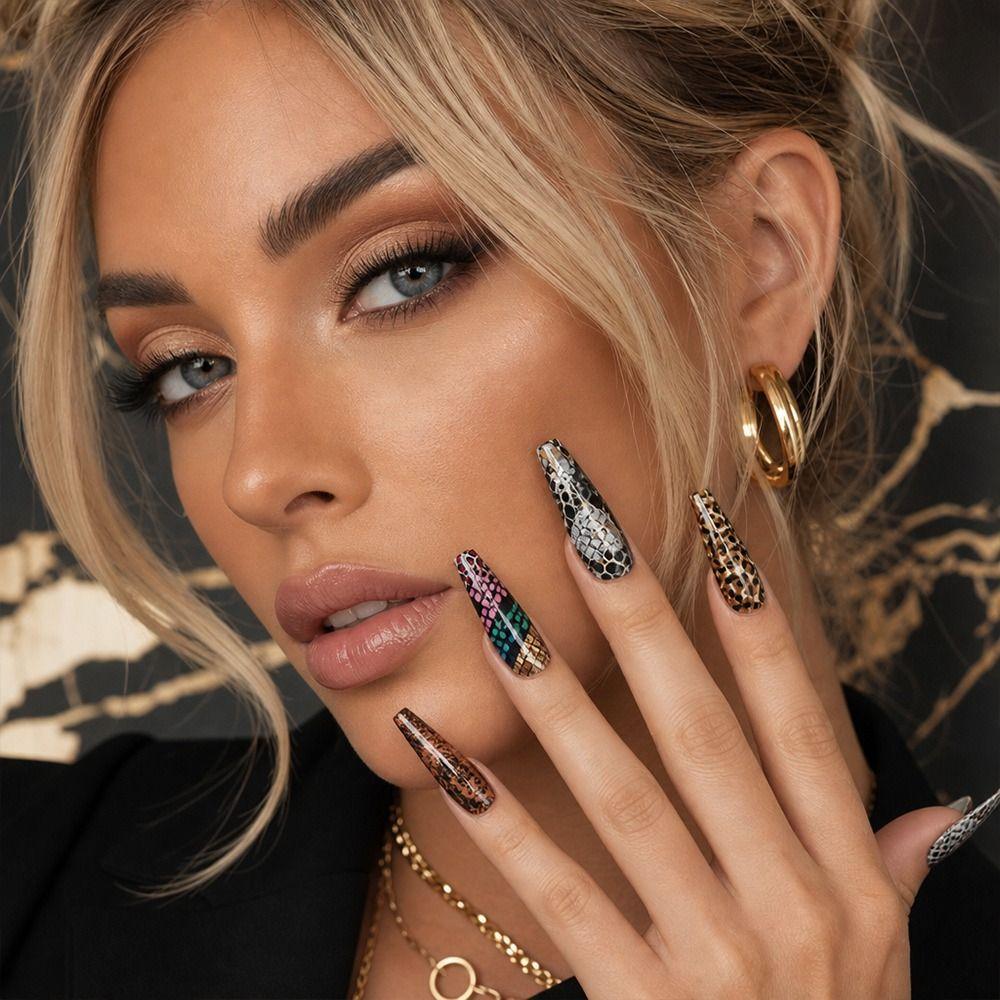 Flower Nail Stickers Leopard Print Nail Decals Professional Nail Art Stickers  Manicure DIY