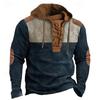 Men's 2026 Color Block Hooded Sweatshirt - Long Sleeve, Autumn/Winter Casual Wear