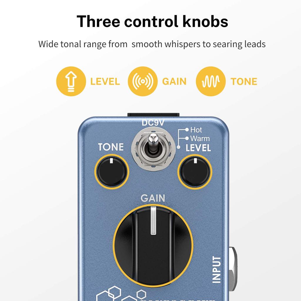Donner Overdrive Guitar Effect Distortion Pedal Blues Drive