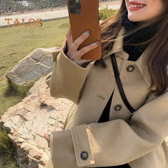 Podzim Zima Dámská bunda s páskem Silný volný límec na dojíždění OL Bunda pro dojíždění Jednořadá Středně dlouhá Korejský kabát Svrchní oděv pro