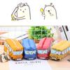 Cartoon Bus Pencil Bag Canvas Stationery Box Large Capacity Pen Bag  Pencilcase