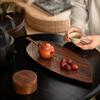 Erfrischungstablett aus Holz in Blattform, Dessert-Snack-Teller, Gebäckteller im chinesischen Stil, dekoratives Geschirr, Tortenständer, Partyzubehör