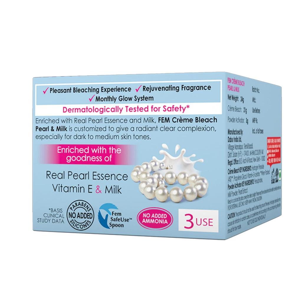 Fem Fairness Naturals Pearl Skin Bleichcreme 24g Für Strahlenden, Ebenmäßigen, Haarfreien Hautglanz