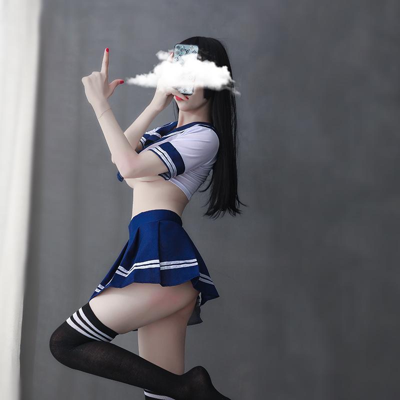 Lenceria Mujer Cosplay Seks Kız Öğrenci Üniforma Velcro Seksi Hemşire Rolü Mini Etek Colegiala Erotik Yaramaz Iç Çamaşırı Kıyafeti