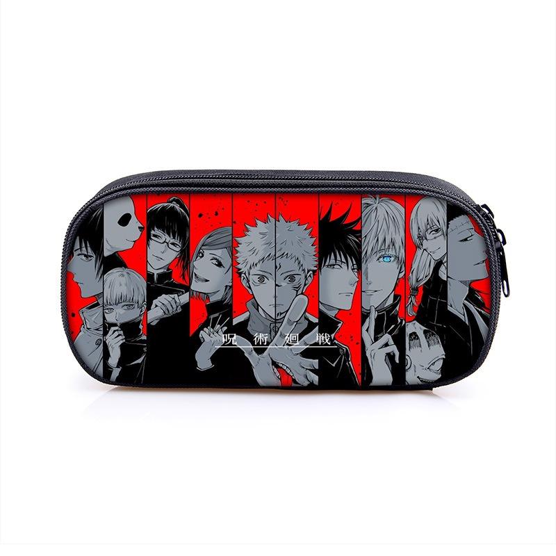 Jujutsu Kaisen Pencil Box With Large Capacity For Students And Makeup Essentials