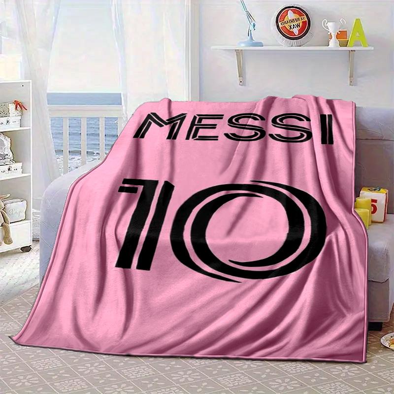 Messi's Pink Portable Blanket/Soft Blanket Bedding Blanket Suitable for Travel Camping Living Rooms Offices Sofas Fan Gifts