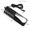 Universal Electronic Organ Piano Keyboard Sustain Pedal Chrome Plated Damper Pedal