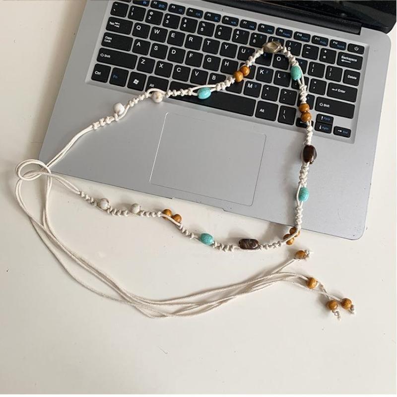 

Bohemian Ethnic Hand-Woven Waist Rope For Women Minority Design Sense Bead Belt Skirt Jeans Waist Chain Clothing Accessories