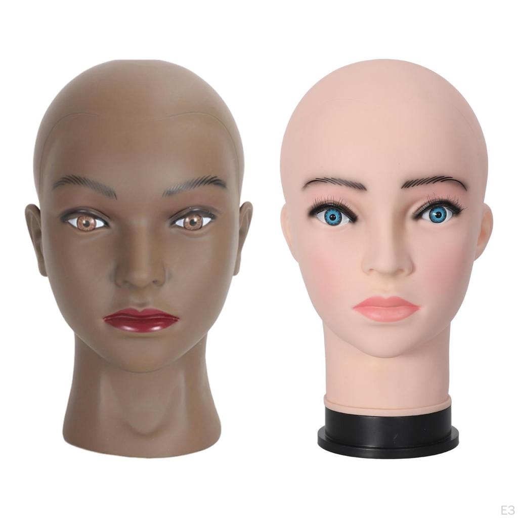 Testa di Manichino Femminile Modello Espositore Manichino Realistico in PVC per Trucco Centro Commerciale