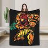 Metroids Hero Game Blankets Flannel Vintage Breathable Throw Blanket for Bed Sofa Winter