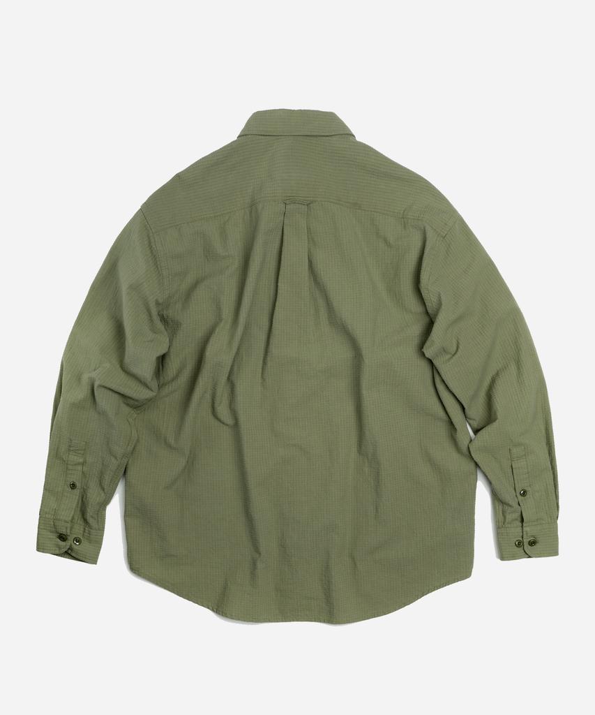 FRIZMWORKS Og Dobby Weave Seersucker Shirt _ Olive