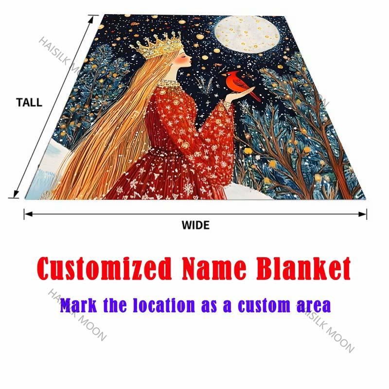 Nordic Style Cardinal Girl Print Blanket Warm Soft Fluffy Kids Adult Luxury Gifts for Sofa Bed Home Outdoor Travel Camping