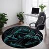 1pc Jurassic Dinosaurs Office Round Area Rug, Under Office Chairs Bedroom Living Room Home Decor A0926105