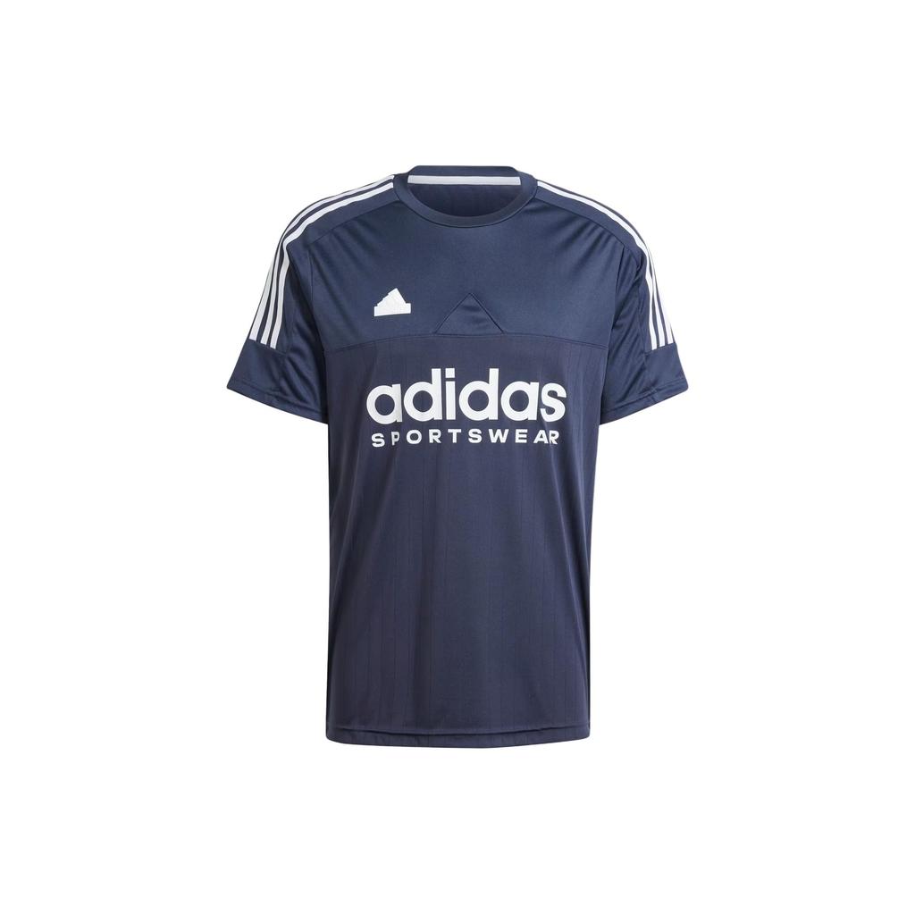 adidas T Shirts Men's Dark Blue Crew Neck Moderate Straight Fit IS1501
