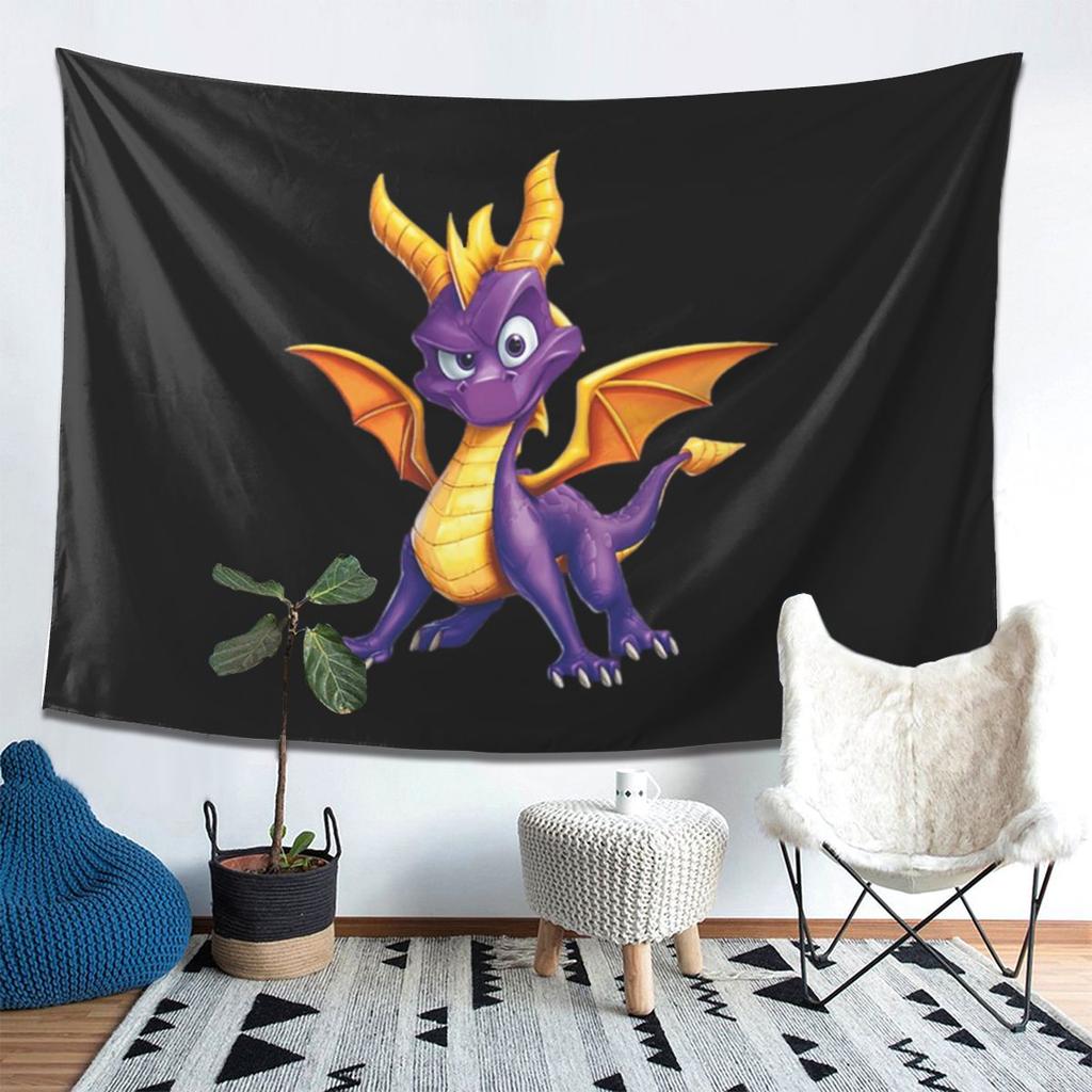 Ice Spyro Tapestry Wall Hanging Aesthetic Home Decoration Tapestries for Dorm Room