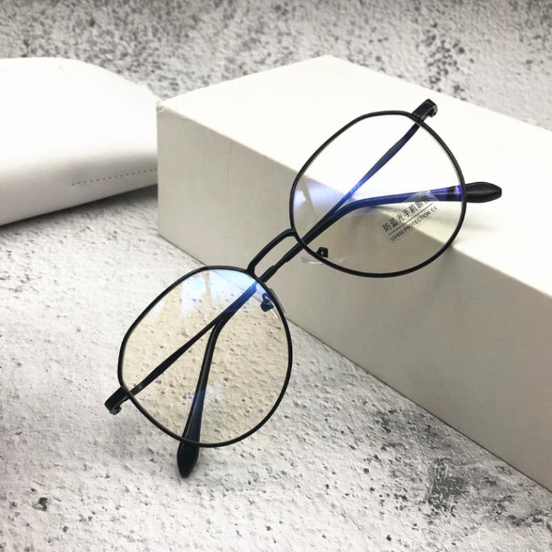 

Mo Wei Необычная металлическая оправа Женские плоские очки Мужская модная ретро оправа blue light lens