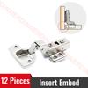 NAIERDI Stainless Steel Hydraulic Hinge - 4/8/12pcs NAIERDI C Serie Soft Close Hydraulic Hinge for Furniture,Cabinet and Doors