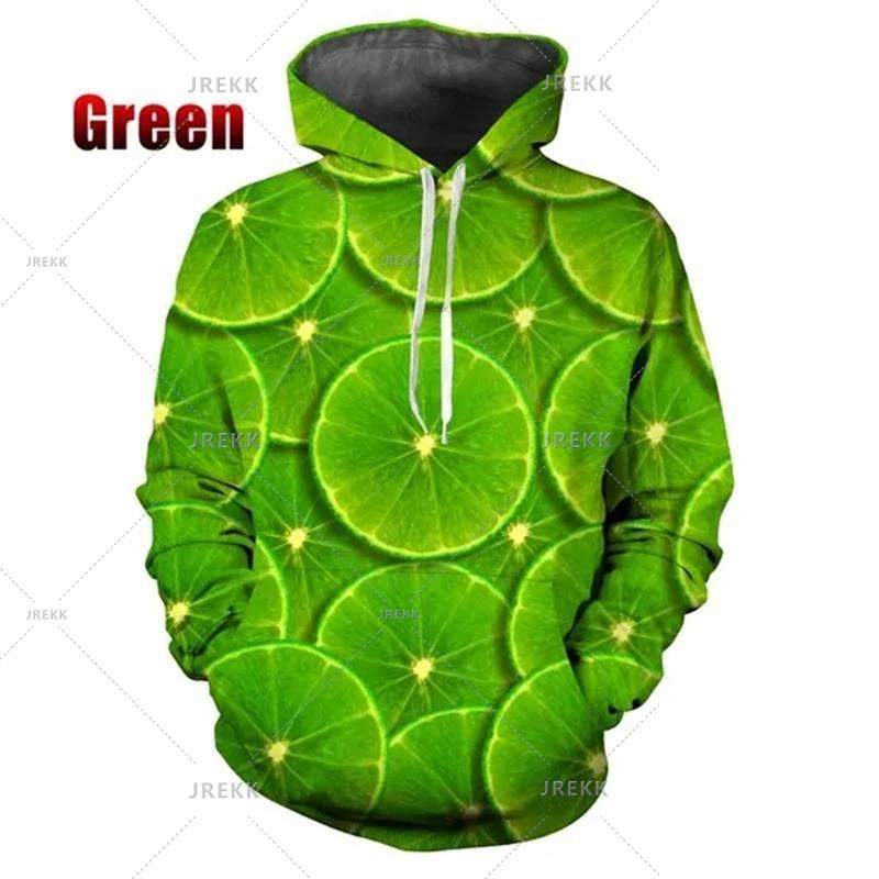 New Fashion Autumn And Winter Sweatshirts Pullover 3d Fruit Print Hoodie Men Unisex Cool Fashion Long-sleeved Hoodies Top