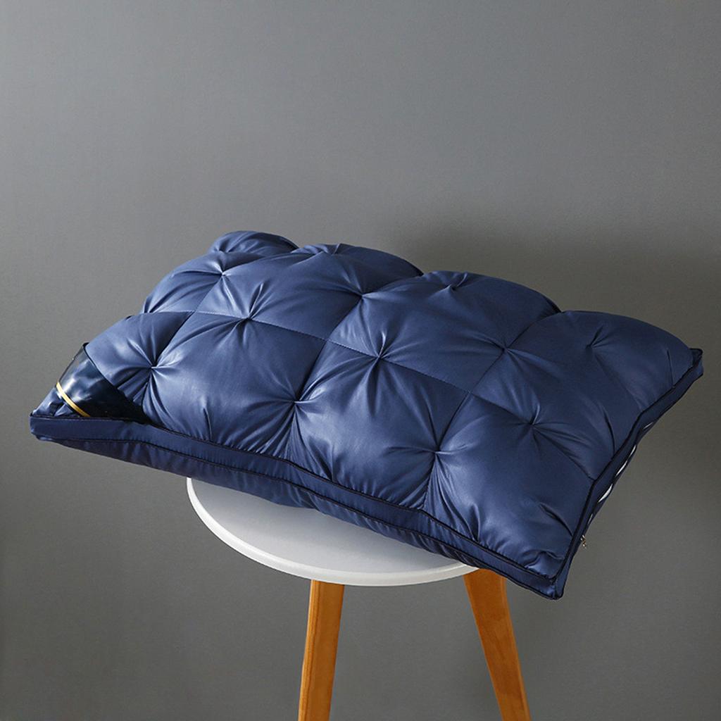 Hypoallergenic Down Alternative Pillow for Sleeping Quilted Square Pattern Soft Support for Home Bed