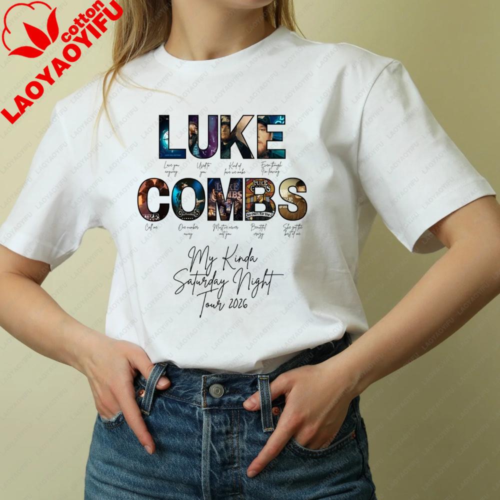 Luke Combs 2026 Unisex T Shirt Unisex Short Sleeve Tee Causal Tops Clothes Female Y2k Tops