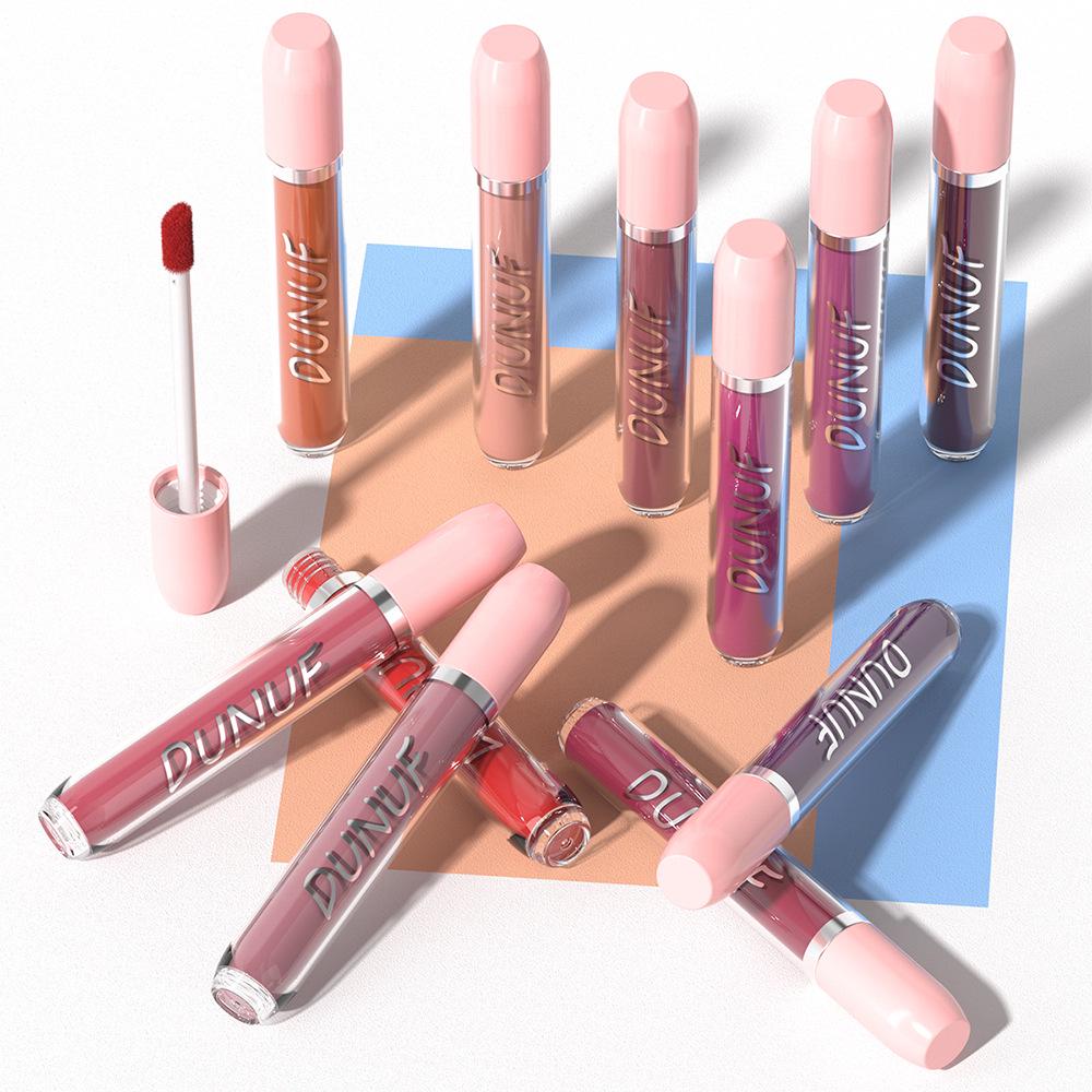 DUNUF 16-Piece Waterproof, Long-Lasting Lip Gloss Set - Non-Staining Lip Glaze