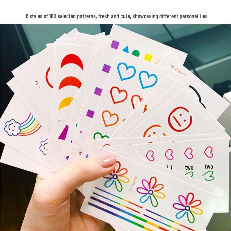 Colorful Korean-style Small Tattoo Stickers for Men and Women