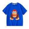 100% Cotton Children's T-shirt Donkey Kong Bananza Cartoon Print Tees Streetwear Boys Girls Short Sleeve O-neck Kids Tops Summer