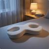 Side Sleeping Pillow DoubleC Shape Contoured Cutout Openings 6CM