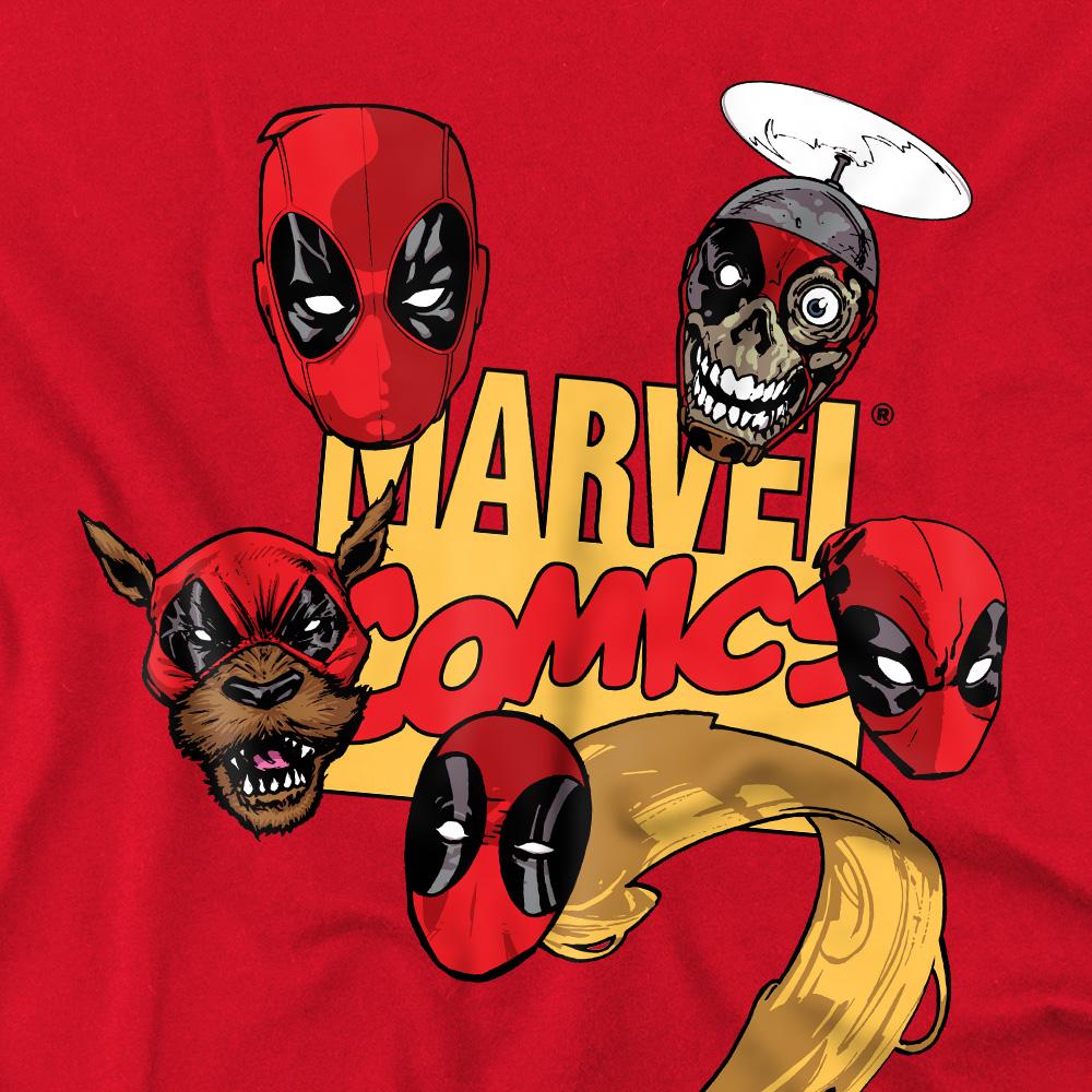Deadpool Mens Character Heads T-Shirt