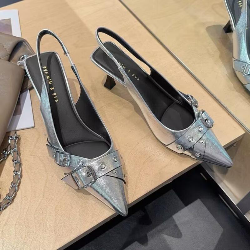 Sexy Buckle Strap Women Pumps Elegant Pointed Toe Thin High Heels Banquet Party Slingback Shoes Ladies High Heels Sandalias