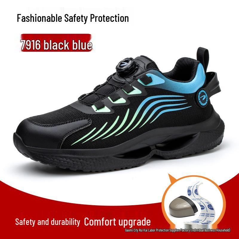 TEMU Men s All-Season Lightweight Safety Shoes - Anti-Smash, Anti-Puncture, Comfortable, Long-Wear, Non-Fatigue Protection