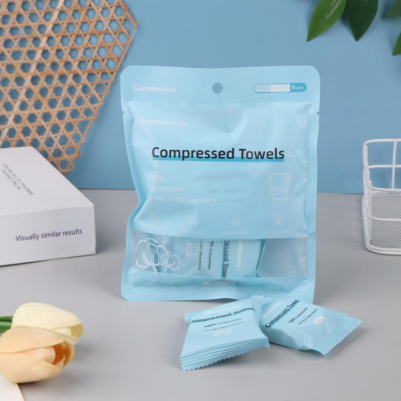 6/30 Bucăți Prosop Comprimat de Unică Folosință Portabil Fibră Vegetală Prosop de Față Șervețel Potrivit Pentru Călătorii Camping Sport Saloane de Frumusețe