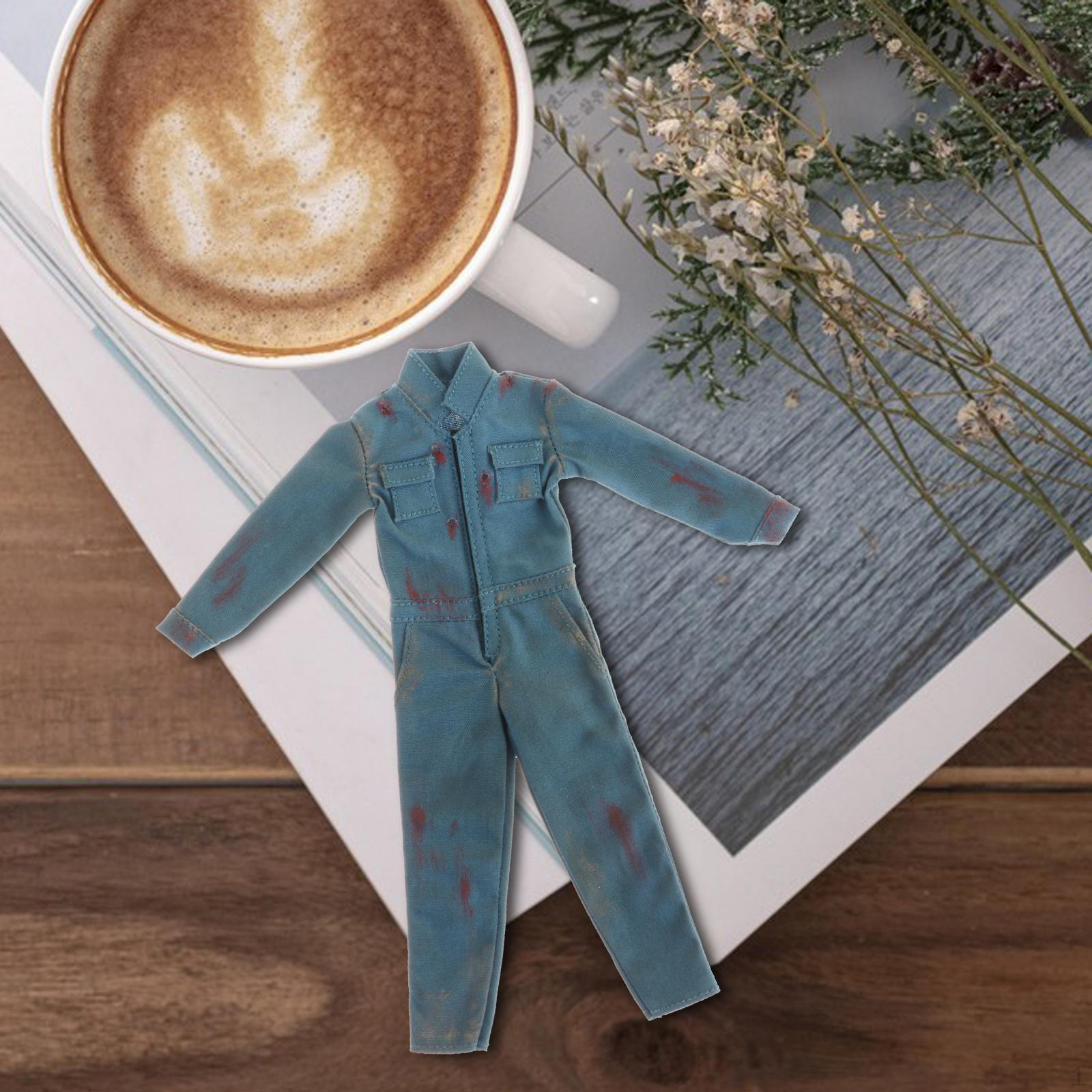 

Масштаб 1/12 мужской кукольный костюм комбинезон для фигурок и коллекционных предметов blue green