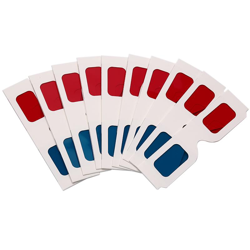 

100 Pairs Universal Paper 3D Glasses Paper Anaglyph Red Cyan Red/Blue For Movie