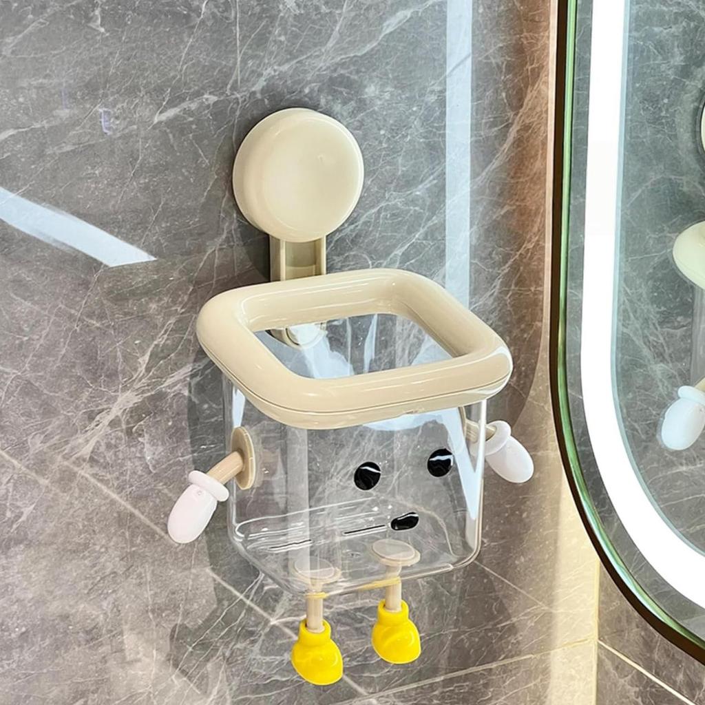 Suction Towel Storage Box Batoom Vani Recycled Tissue Holder No Drilling Wall-Mounted Suction Cup Elfs For Batoom Organization