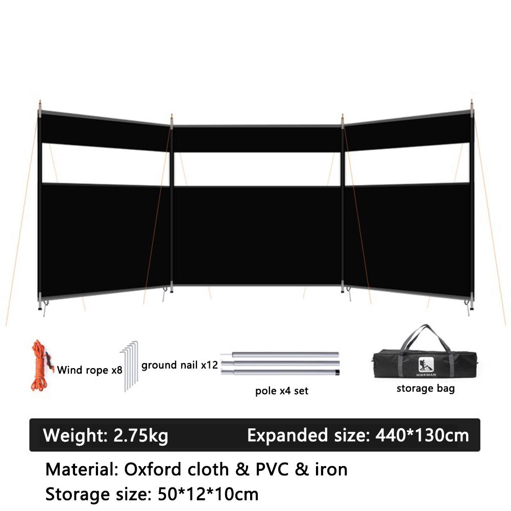 Outdoor Windshield Windproof Transparent Visual Strip Camping  Screen Panel Partition Wall Divider