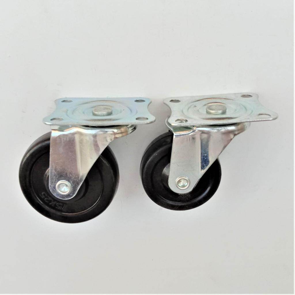 Leises schwenkbares elastisches Rollenrad - Schwarzes Gummi Leichte Ausführung für Möbel
