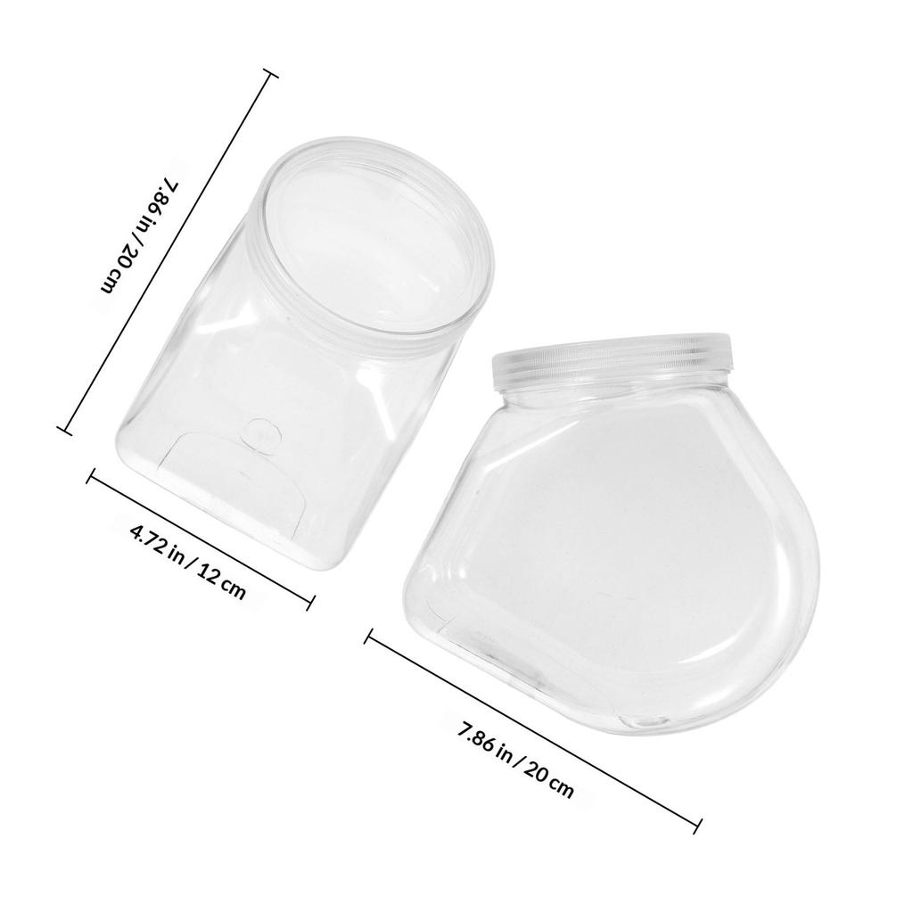 Wide Mouth Plastic Bottle Clear Reusable 2000Ml Food Grade Storage Container Transparent Liquid Storage Sealed Bottle with
