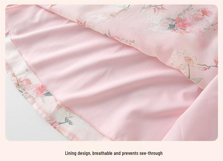 2026 New Cheongsam Girls' Chinese Style Summer Princess Dress