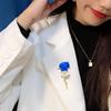 Diamond Studded, Rose Brooch, Simple, Elegant, Dripping Oil, Chest Flower, Fashionable Design Sense, Clothing Flower Accessories