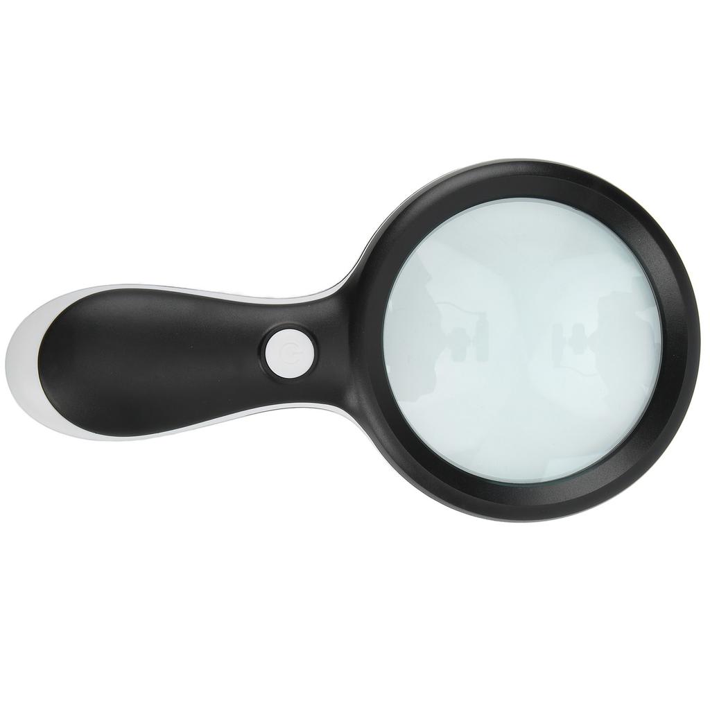 LED Magnifying Glass ABS Handheld Illuminated Reading Magnifier for Stamps Map Inspection