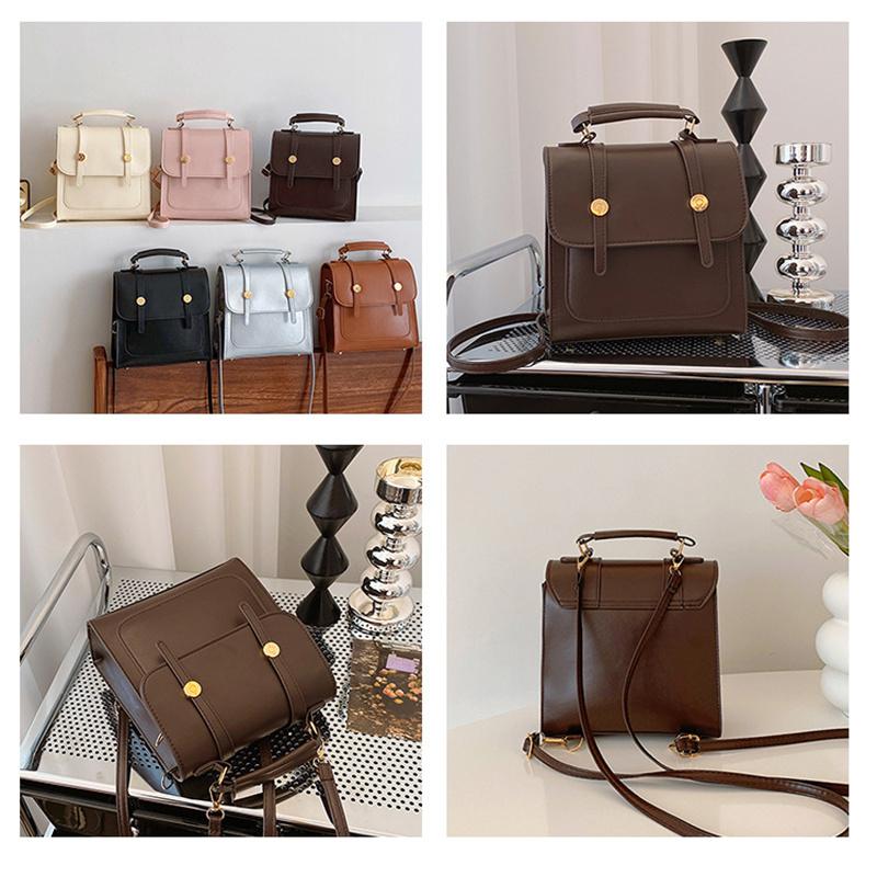 Leisure Vintage Commute Square Backpack Simple Women's Handbag Crossbody Bag Women Gift Single-shoulder Bag